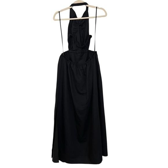 All Saints Women’s Ludo Cutout Halter Maxi Dress Black US 4 NWT Quiet Luxury - Picture 4 of 8